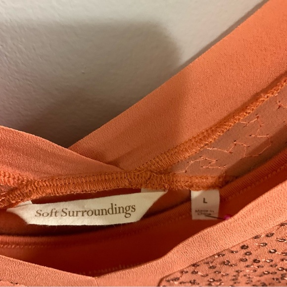 Soft Surroundings Aragon Resplendent Dress Sequins High Low Hem Womens L Large - Picture 4 of 8